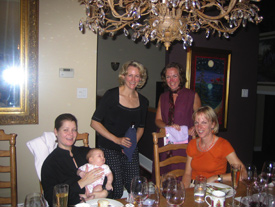 Shirley, baby Katie (abstaining), me, Debbie and Lisa